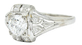 Art Deco 0.85 CTW Diamond Platinum Dinner Engagement RingRing - Wilson's Estate Jewelry