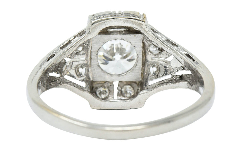 Art Deco 0.85 CTW Diamond Platinum Dinner Engagement RingRing - Wilson's Estate Jewelry