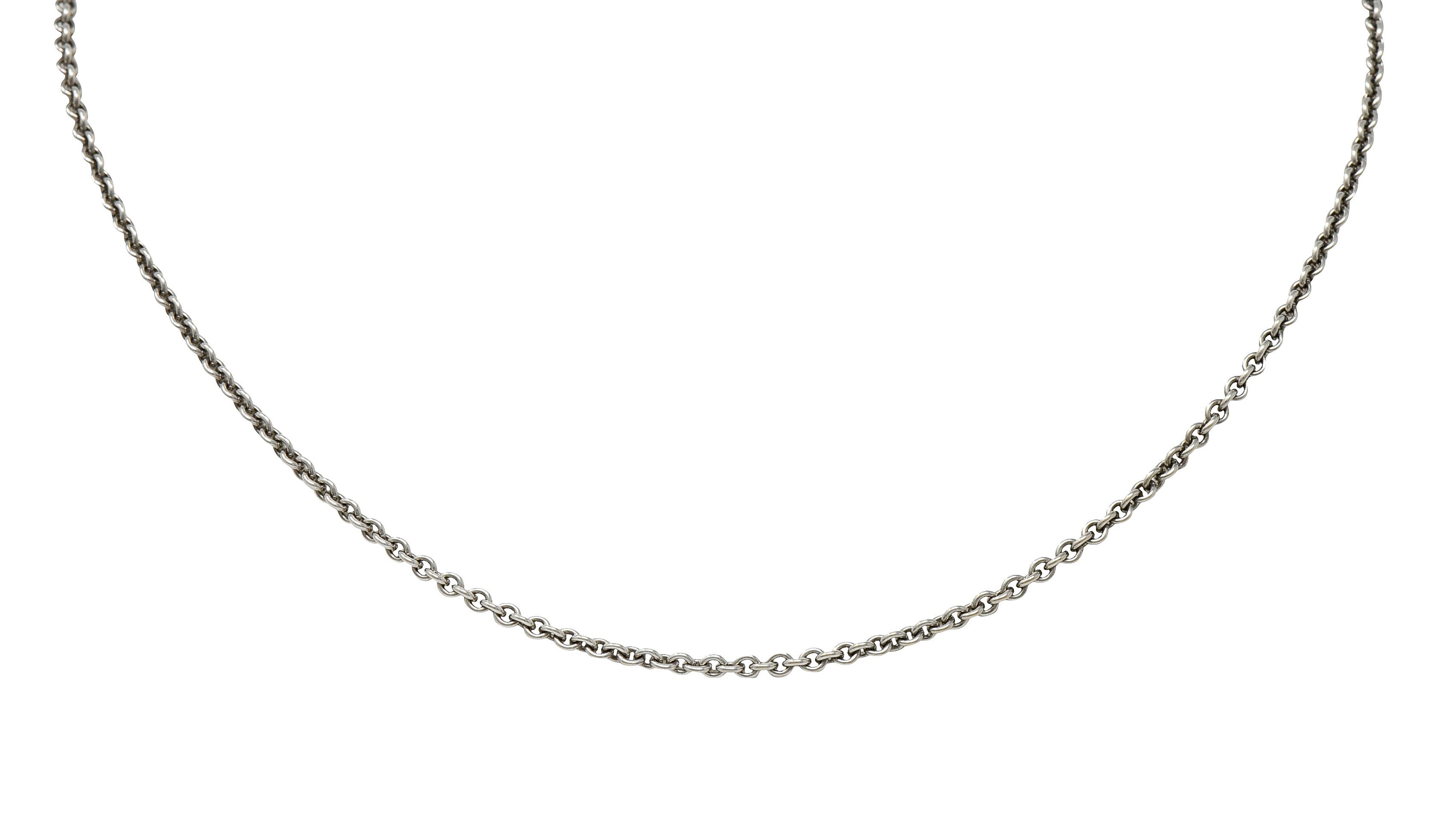 Cartier French 18 Karat White Gold Classic Cable Chain Necklace ...