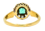 Victorian 0.70 CTW Emerald Diamond 18 Karat Gold Cluster RingRing - Wilson's Estate Jewelry