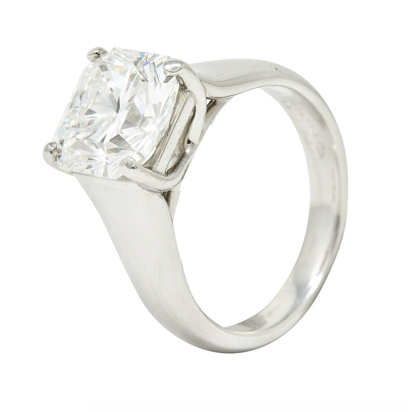 Tiffany & Co. 3.06 CTW Lucida Cut Diamond Platinum Solitaire Vintage Engagement Ring GIA Wilson's Estate Jewelry