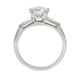 Mid-Century 1.40 CTW Diamond Platinum Engagement Ring GIA Circa 1950Ring - Wilson's Estate Jewelry
