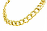 Elizabeth Locke Sapphire 18 Karat Gold Substantial Curb Link Chain Collar NecklaceNecklace - Wilson's Estate Jewelry
