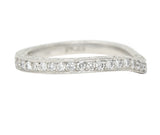 Mid-Century 0.63 CTW Diamond Platinum Garland Eternity Contour Band Vintage Ring Wilson's Estate Jewelry