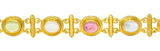 Elizabeth Locke Tourmaline Moonstone Peridot 19 Karat Gold Cabochon Link Braceletbracelet - Wilson's Estate Jewelry