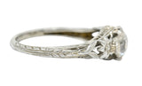 Edwardian 0.95 CTW Double Diamond 18 Karat White Gold Toi Et Moi RingRing - Wilson's Estate Jewelry