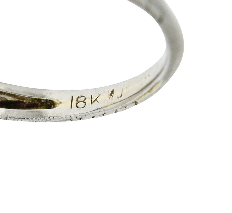 Edwardian 0.95 CTW Double Diamond 18 Karat White Gold Toi Et Moi RingRing - Wilson's Estate Jewelry