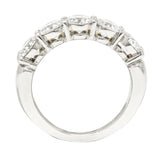 Tiffany & Co. 3.00 CTW Diamond Platinum Contemporary Band Ring Wilson's Estate Jewelry