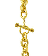 Elizabeth Locke Ruby 19 Karat Gold Hammered Curb Link Chain Collar NecklaceNecklace - Wilson's Estate Jewelry