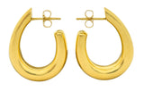 Tiffany & Co. 18 Karat Gold Vintage J Hoop Earrings Circa 1990Earrings - Wilson's Estate Jewelry