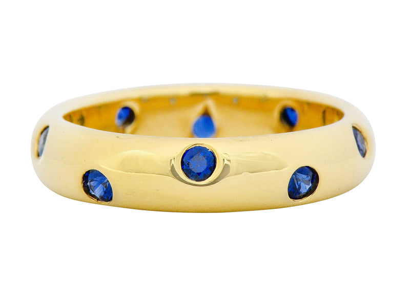 Tiffany Co. 0.40 CTW Sapphire 18 Karat Gold Etoile Band Ring