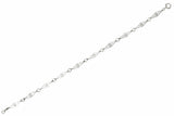 Art Deco Platinum Navette Link Chain Bracelet Wilson's Estate Jewelry