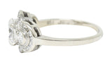 1950's Mid-Century 1.65 CTW Diamond 14 Karat White Gold Engagement RingRing - Wilson's Estate Jewelry