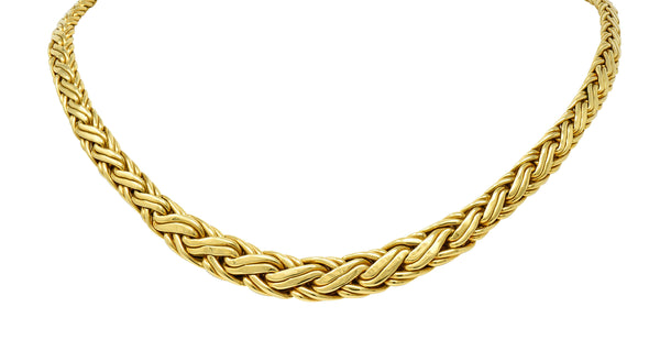 Tiffany & Co. 1980's Vintage 18 Karat Gold Wheat Chain Collar NecklaceNecklace - Wilson's Estate Jewelry