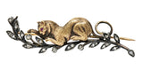 French Victorian Diamond Ruby Silver-Topped 18 Karat Gold Kitten Bar BroochBrooch - Wilson's Estate Jewelry