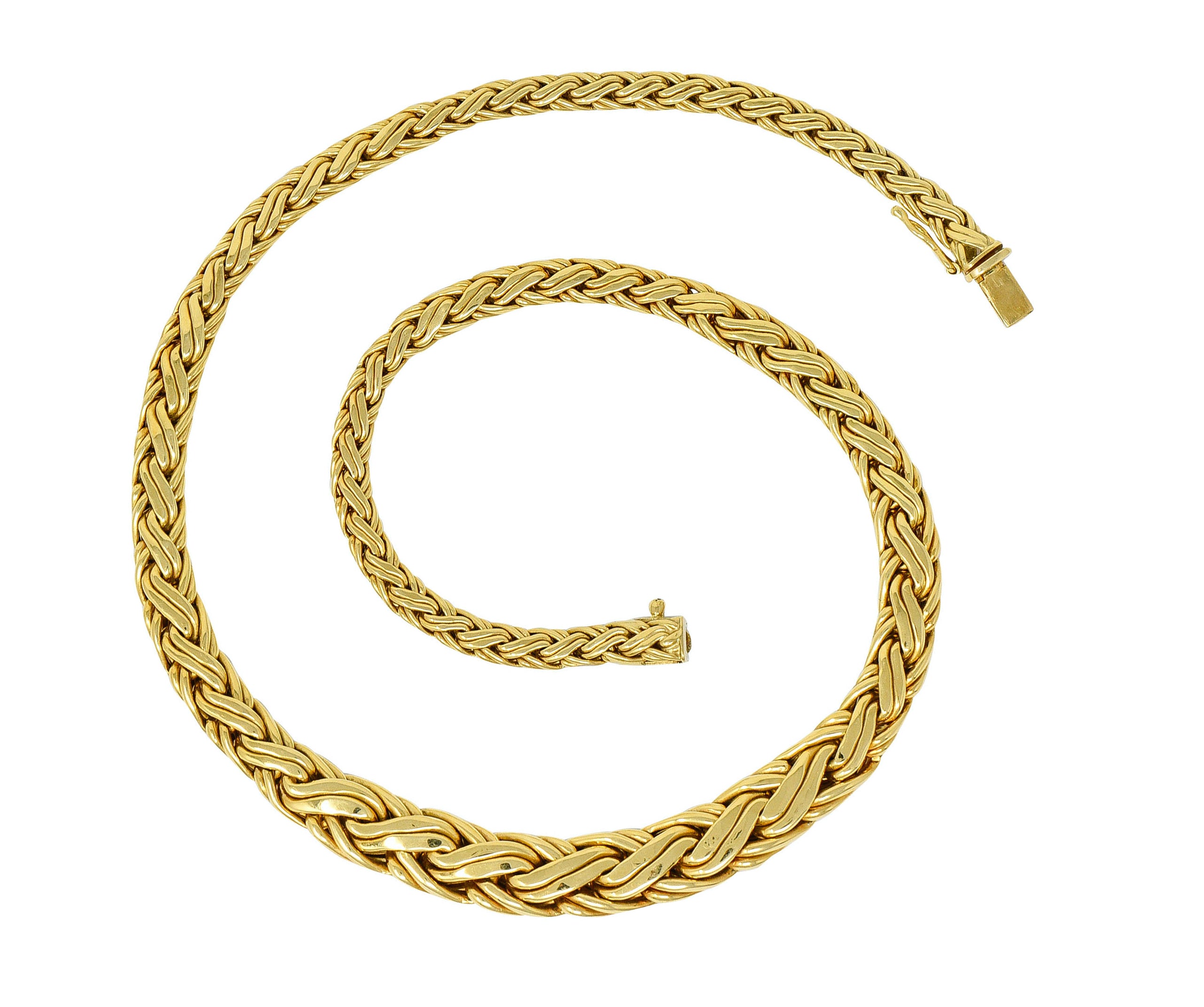 Tiffany & Co. 1980's Vintage 18 Karat Gold Wheat Chain Collar NecklaceNecklace - Wilson's Estate Jewelry