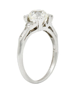 Art Deco 1.43 CTW Old European Diamond Platinum Engagement Ring GIARing - Wilson's Estate Jewelry