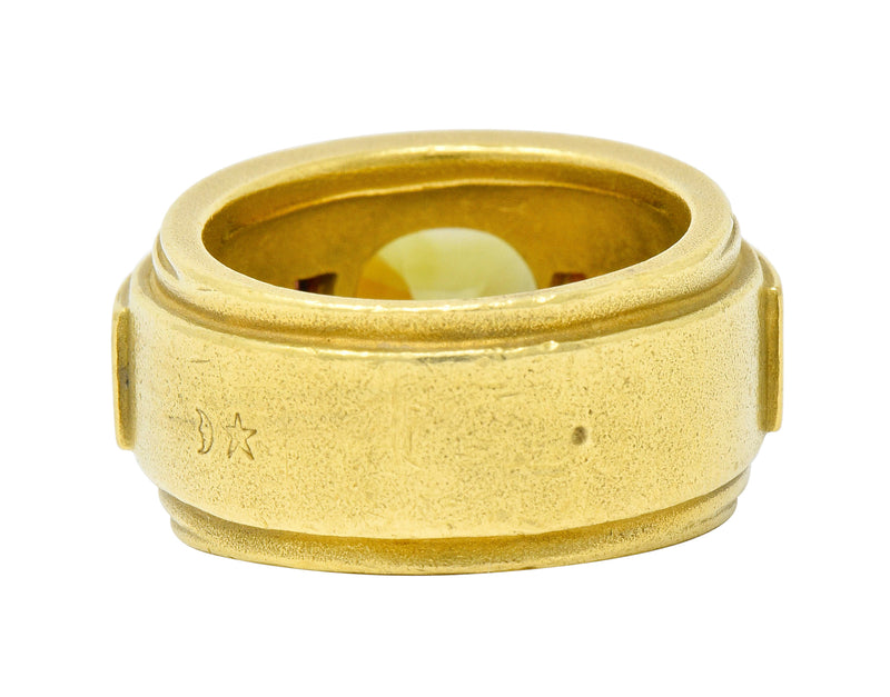 Kieselstein-Cord 3.05 CTW Andalusite Tourmaline 18 Karat Gold Band Ring Wilson's Estate Jewelry