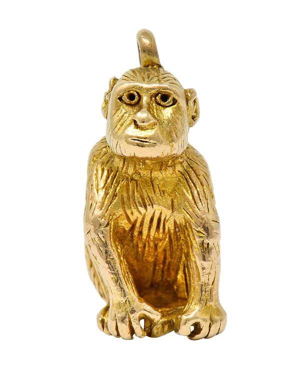 Vintage 14 Karat Gold Monkey Charmcharm - Wilson's Estate Jewelry