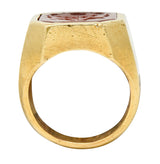 Retro Carnelian Intaglio 14 Karat Gold Men's Signet RingRing - Wilson's Estate Jewelry
