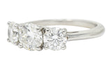 Tiffany & Co. 1.90 CTW Diamond Platinum Three Stone RingRing - Wilson's Estate Jewelry