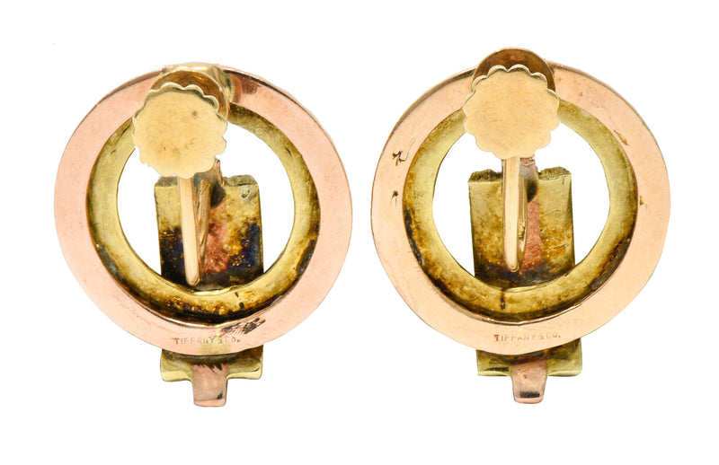 Tiffany & Co. Retro 14 Karat Two-Tone Gold Twisted Rope Screwback EarringsEarrings - Wilson's Estate Jewelry