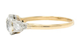 Edwardian 1.40 CTW Diamond Platinum-Topped 14 Karat Gold Engagement RingRing - Wilson's Estate Jewelry