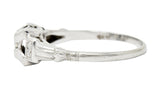 Art Deco Diamond 14 Karat White Gold Engagement Ring - Wilson's Estate Jewelry