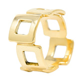 Jules Brenner Modernist 14 Karat Gold Fashionable Cushion Band Ring - Wilson's Estate Jewelry