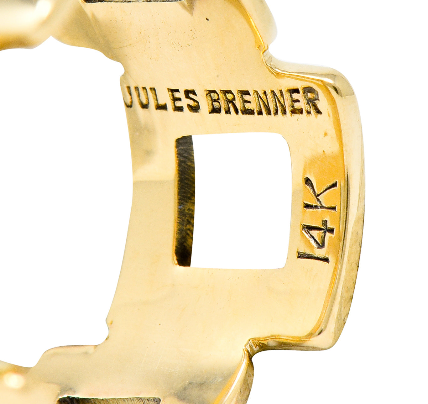 Jules Brenner Modernist 14 Karat Gold Fashionable Cushion Band Ring - Wilson's Estate Jewelry
