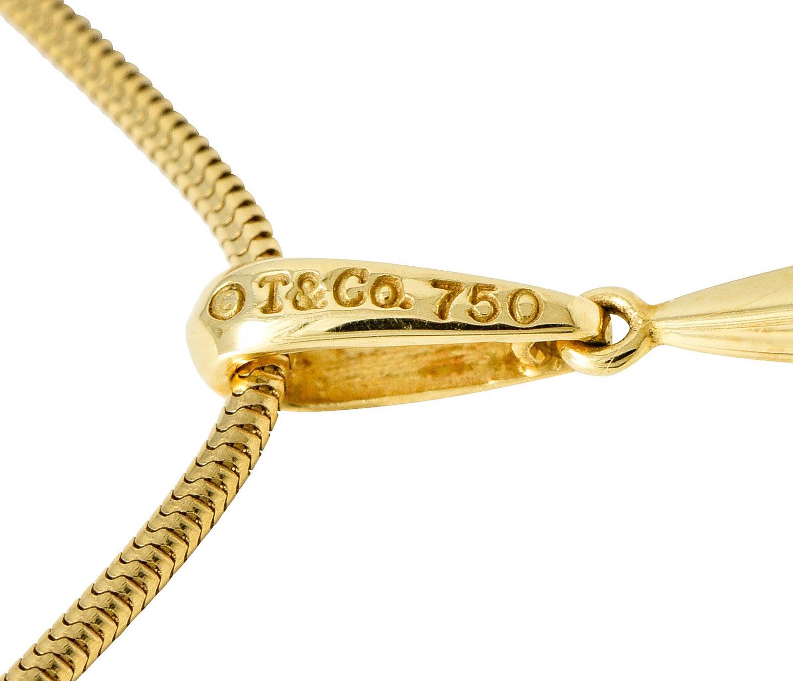 Tiffany & Co. 18 Karat Gold Feather Pendant NecklaceNecklace - Wilson's Estate Jewelry