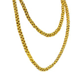 Georgian 18 Karat Yellow Gold Floral Dome Byzantine 46 Inch Long Chain Antique Necklace Wilson's Estate Jewelry