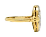 Art Deco Diamond 14 Karat Two-Tone Gold Dinner RingRing - Wilson's Estate Jewelry