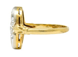 Art Deco Diamond 14 Karat Two-Tone Gold Dinner RingRing - Wilson's Estate Jewelry