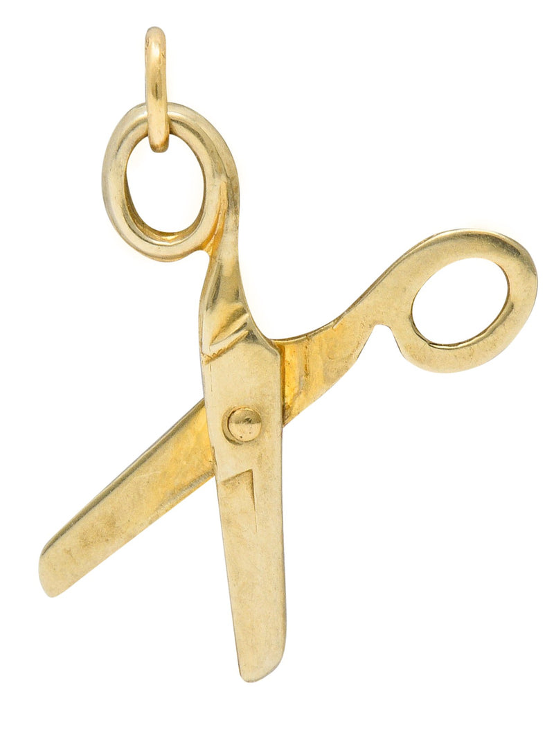 1940's Retro 10 Karat Gold Scissor Charmcharm - Wilson's Estate Jewelry