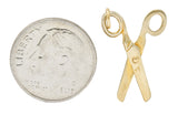 1940's Retro 10 Karat Gold Scissor Charmcharm - Wilson's Estate Jewelry