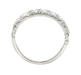 .11111 Mid-Century 0.55 CTW Diamond Platinum Lotus Band RingRing - Wilson's Estate Jewelry