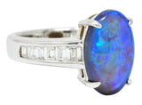 Contemporary Opal 1.27 CTW Diamond Platinum Gemstone RingRing - Wilson's Estate Jewelry