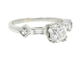 Retro 1.63 CTW Old Mine Diamond Platinum Engagement Ring GIARing - Wilson's Estate Jewelry