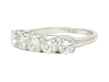 Contemporary 1.49 CTW Diamond 18 Karat White Gold Band RingRing - Wilson's Estate Jewelry