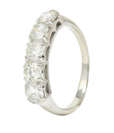 Contemporary 1.49 CTW Diamond 18 Karat White Gold Band RingRing - Wilson's Estate Jewelry