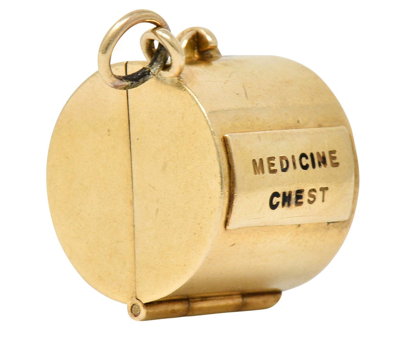 Retro 14 Karat Gold Medicine Chest Charm Circa 1940scharm - Wilson's Estate Jewelry