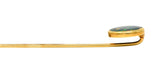 .11111 Victorian Black Opal Cabochon 18 Karat Gold Oval Stickpin GIAStick Pin - Wilson's Estate Jewelry