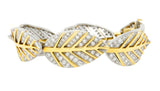 .11111 Tiffany & Co. Angela Cummings Diamond 18 Karat Gold Platinum Leaf Link Braceletbracelet - Wilson's Estate Jewelry