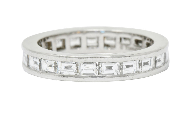 Tiffany & Co. 1.68 CTW Diamond Platinum Channel Eternity Band Wilson's Estate Jewelry