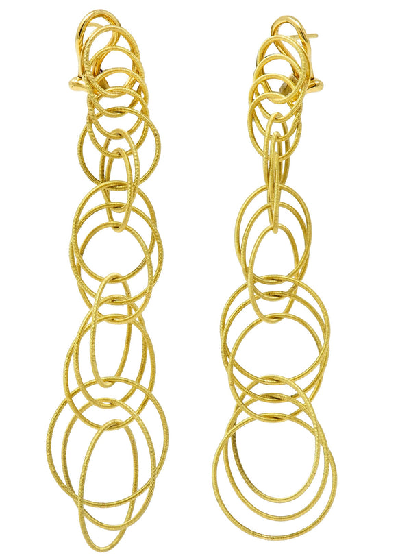 Buccellati 18 Karat Gold Hawaii Waikiki Circle Long Pendant EarringsEarrings - Wilson's Estate Jewelry