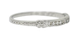Art Deco 0.20 CTW Diamond Platinum Orange Blossom Band RingRing - Wilson's Estate Jewelry