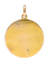 Edwardian Ruby Diamond Platinum-Topped 14 Karat Gold Locket PendantNecklace - Wilson's Estate Jewelry