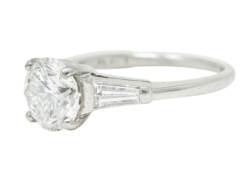 1950's Mid-Century 1.85 CTW Diamond Platinum Engagement RingRing - Wilson's Estate Jewelry