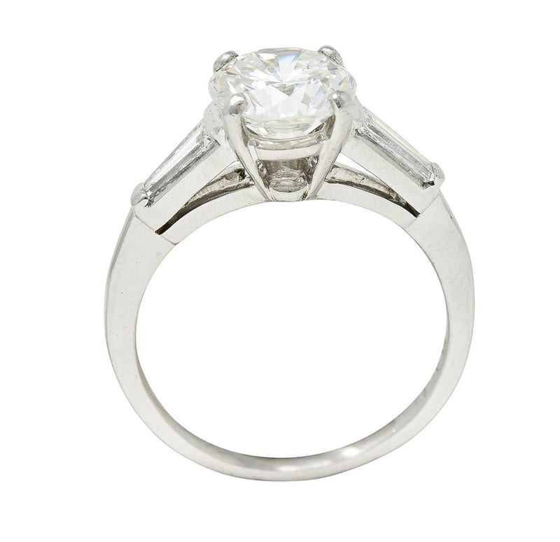 1950's Mid-Century 1.85 CTW Diamond Platinum Engagement RingRing - Wilson's Estate Jewelry